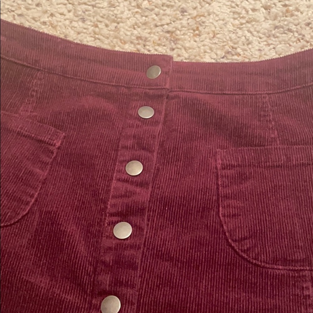 Brandy Melville Women's Button Corduroy Skirt - Picture 3 of 6